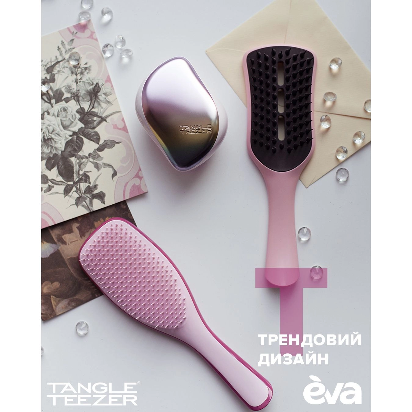 Tangle Teezer Расческа для волос Compact Styler Pearlescent Matte, 1 шт - фото N4