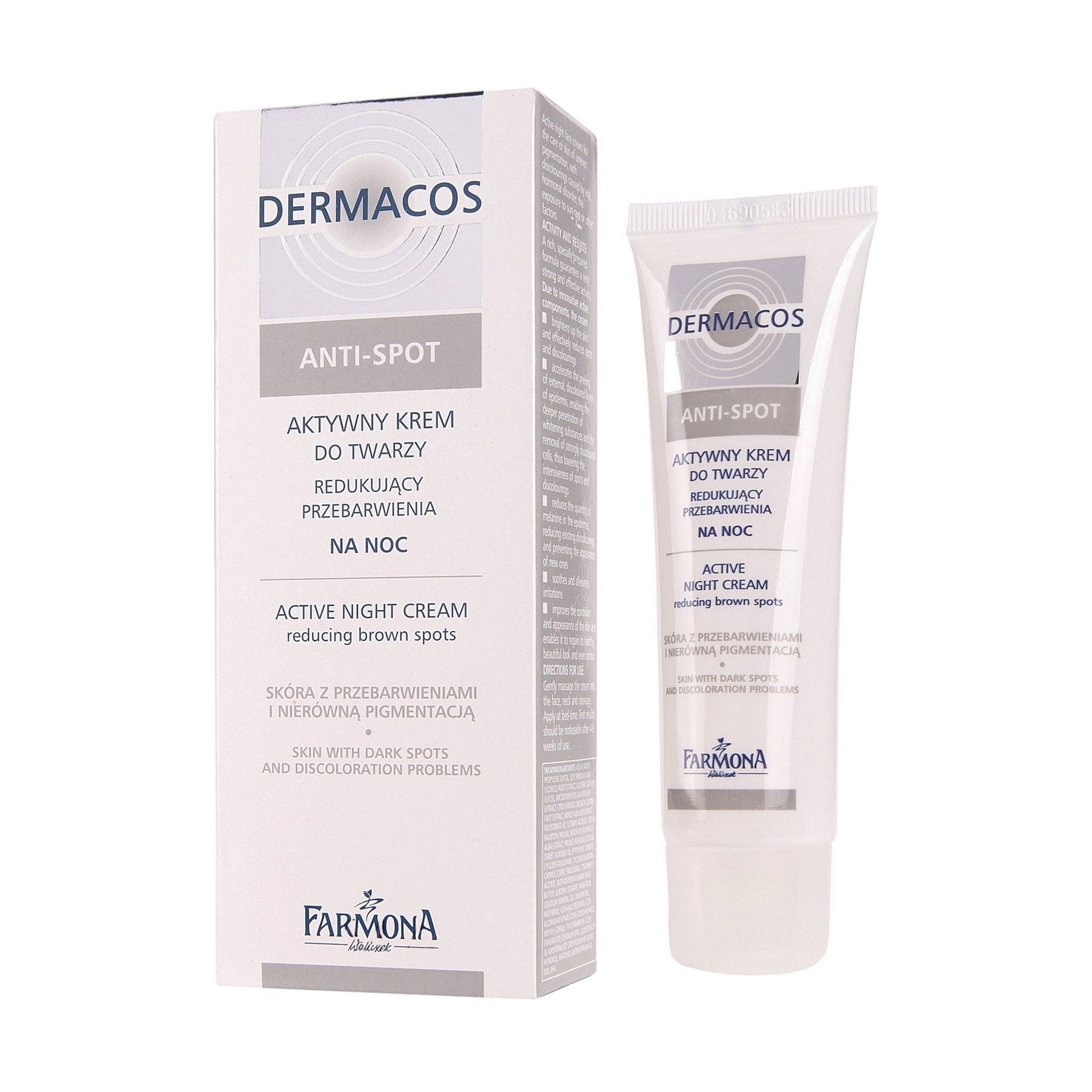 Farmona Ночной крем для лица против пигментации Dermacos Anti-Spot Active Night Cream, 50 мл - фото N1