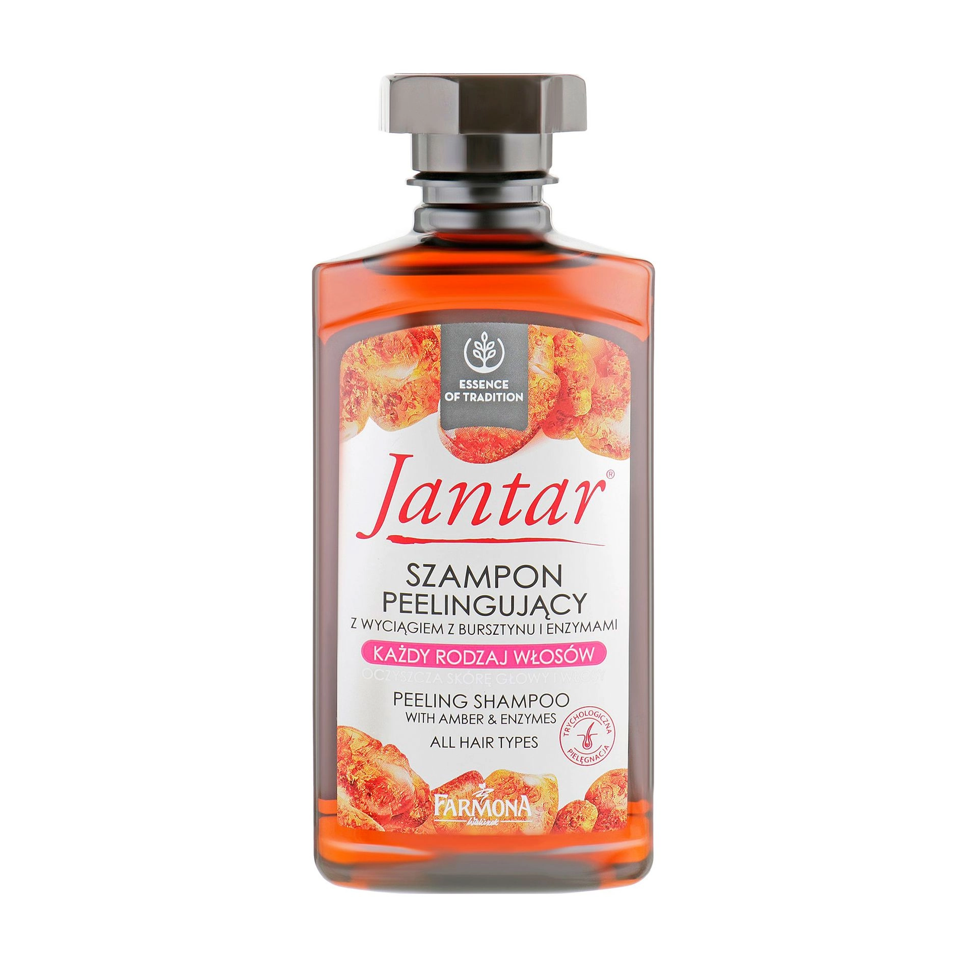 Farmona Шампунь-догляд Jantar Peeling Shampoo з екстрактом бурштину, для всіх типів волосся, 330 мл - фото N1