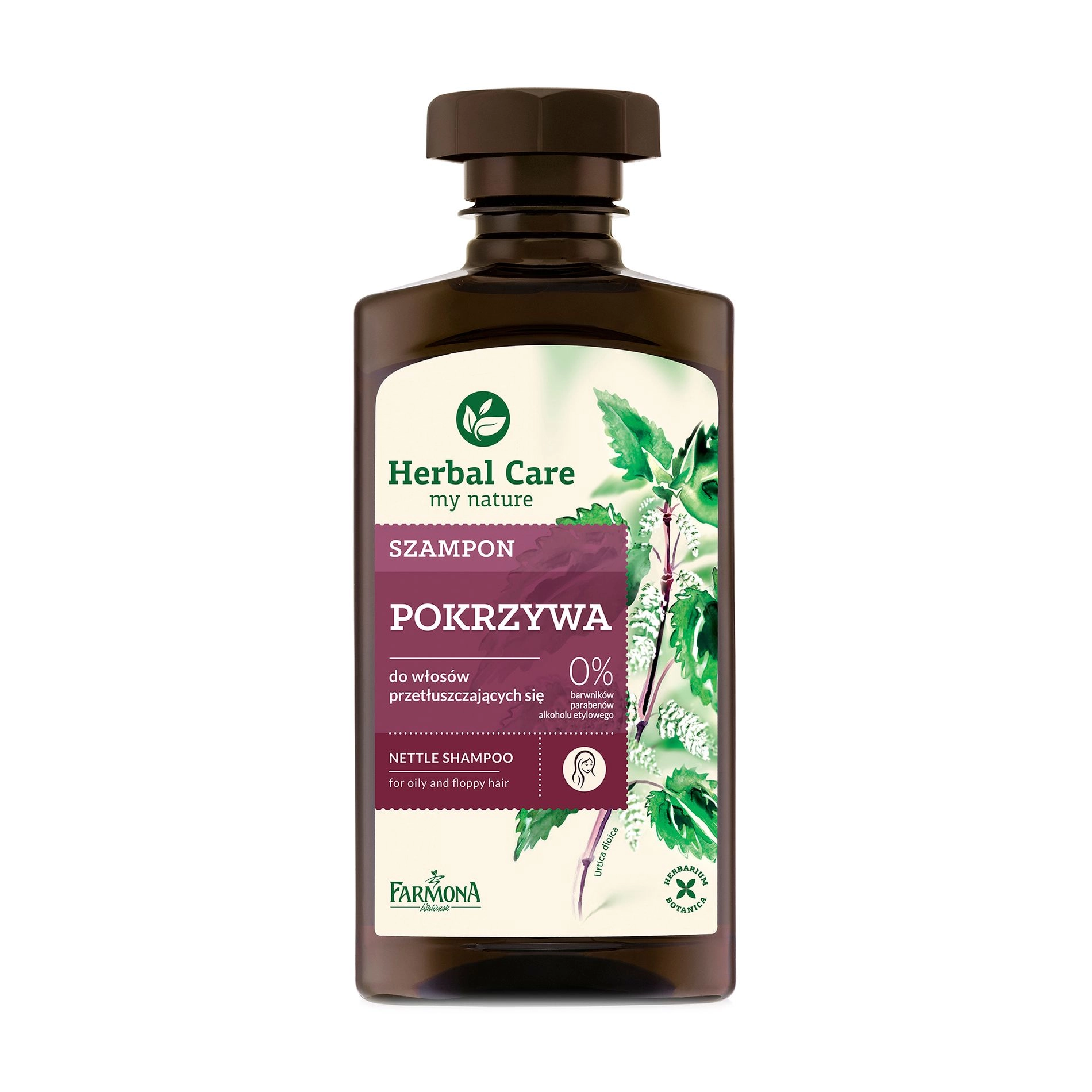 Farmona Шампунь Herbal Care Nettle Shampoo Кропива, для жирного волосся, 330 мл - фото N1