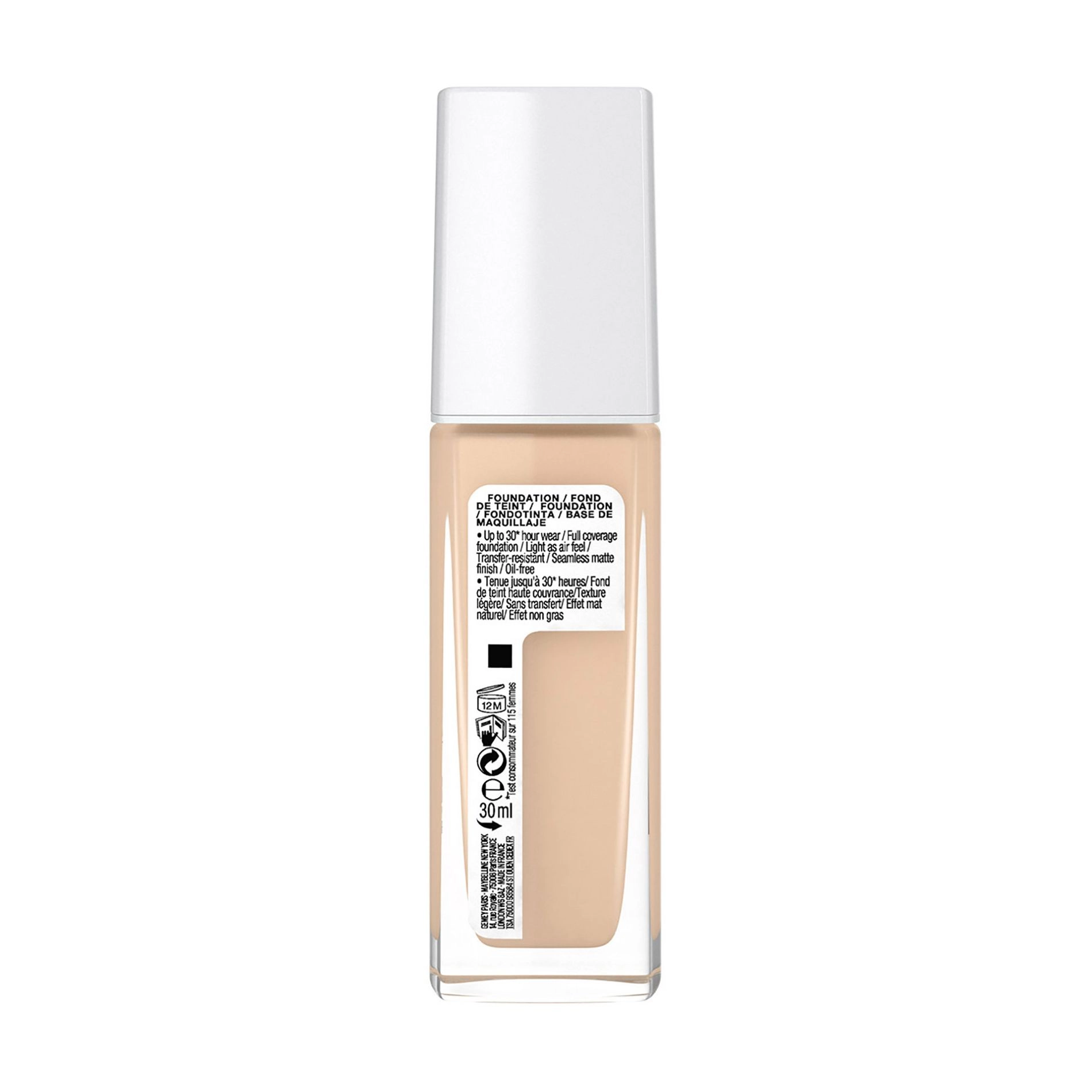 Maybelline New York Стійкий тональний крем для обличчя Super Stay 30H, 3 True Ivory, 30 мл - фото N3