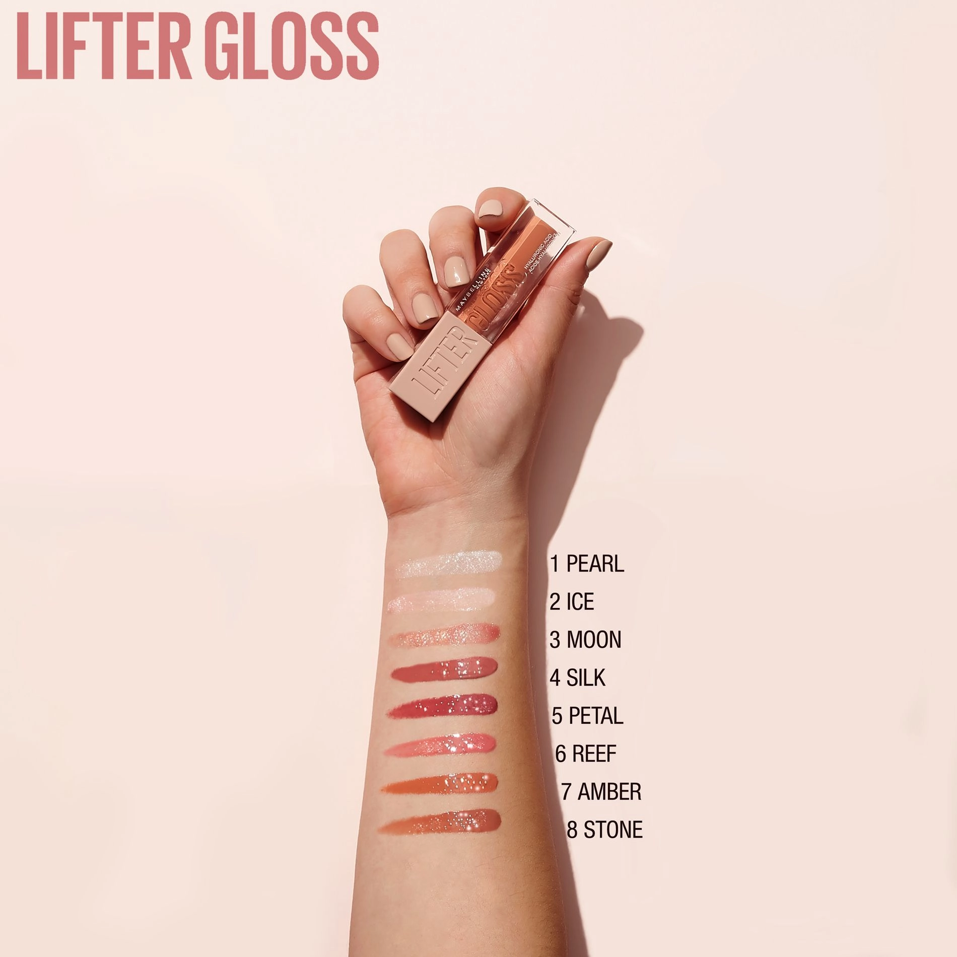 Maybelline New York Блеск для губ Maybelline New Yok Lifter Gloss с гиалуроновой кислотой, 004 Silk, 5.4 мл - фото N5