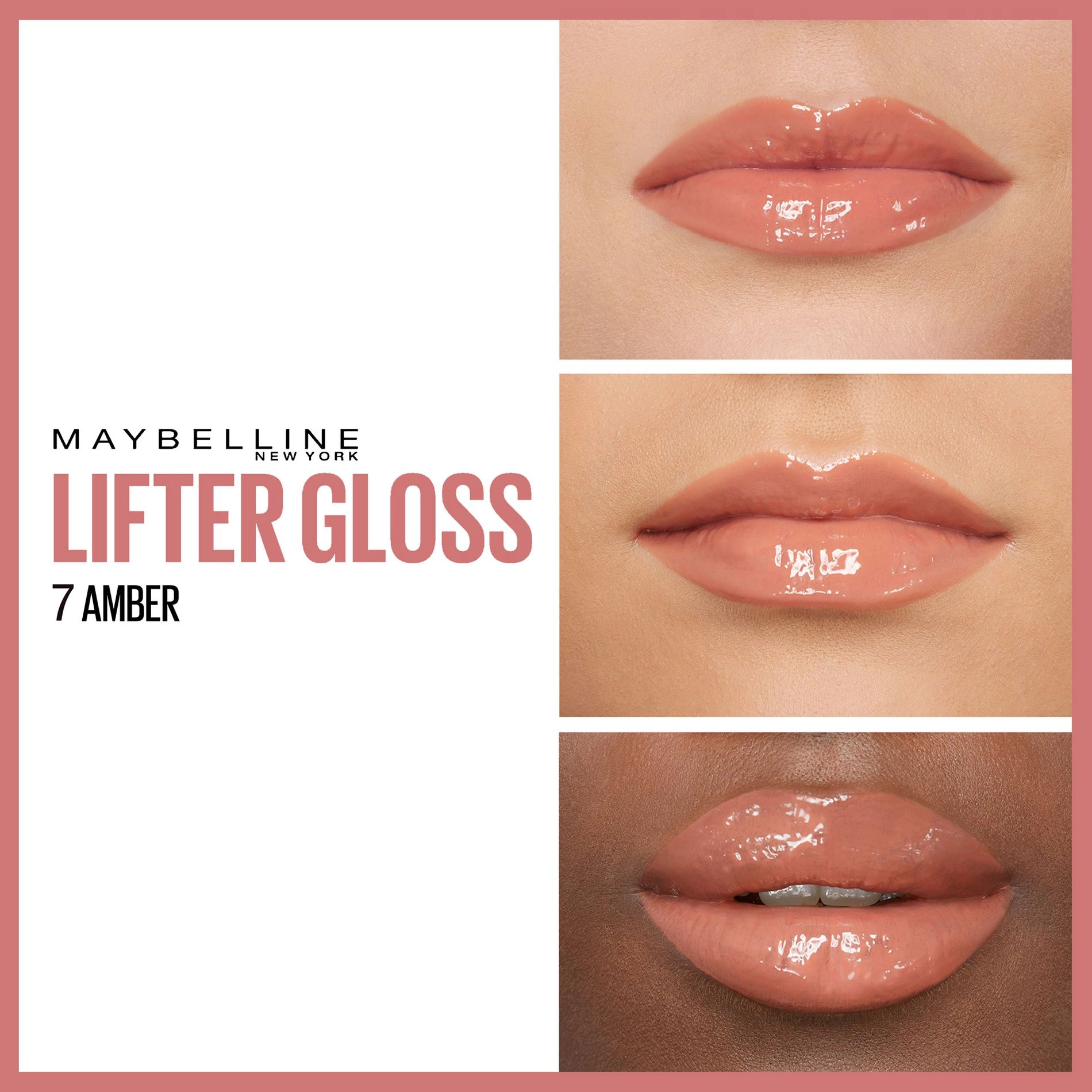 Maybelline New York Блиск для губ Maybelline New Yok Lifter Gloss з гіалуроновою кислотою, 007 Amber, 5.4 мл - фото N4