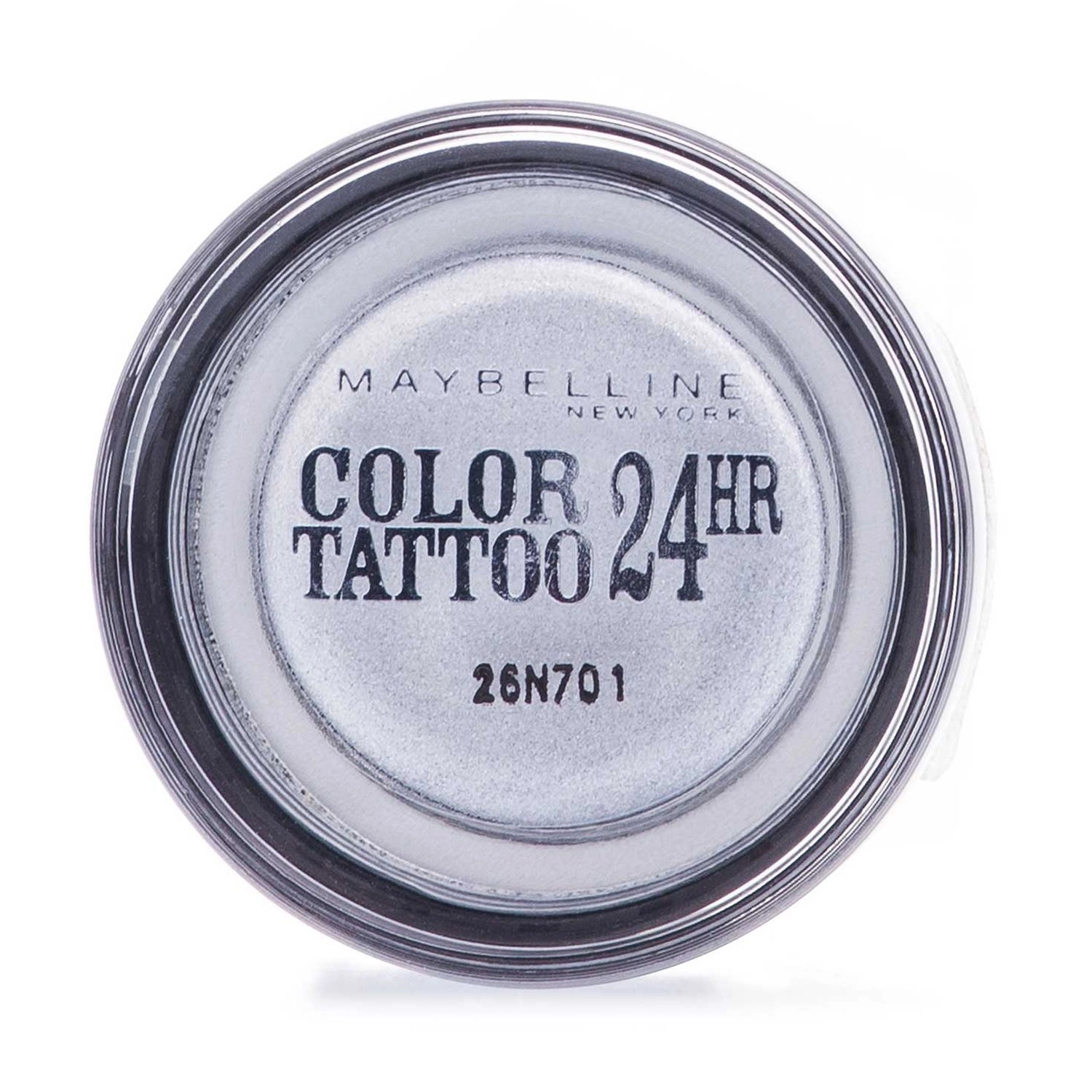 Maybelline New York Кремові тіні для повік Color Tattoo 24HR by EyeStudio 50 Eternal Silver, 4.5 г - фото N1