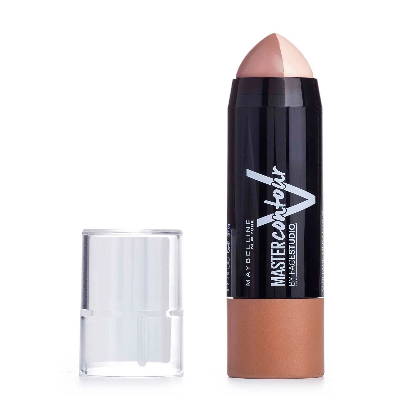 Maybelline New York Контур-стик для лица Master Contour V-Shape Duo Stick 01 Light, 7 г - фото N1