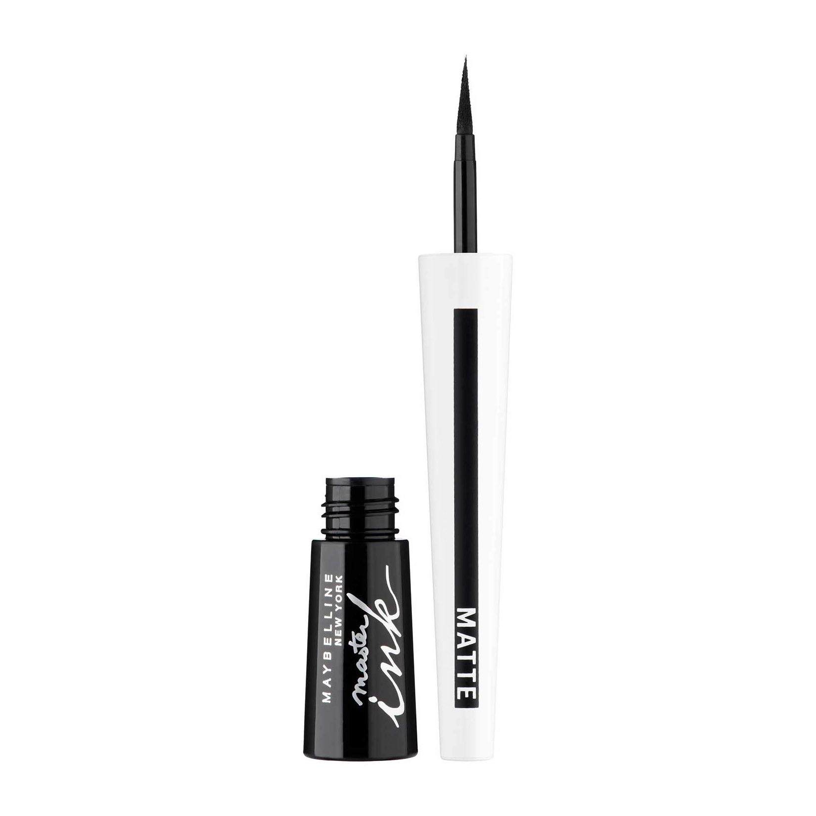 Maybelline New York Матовая подводка для глаз Master Ink Matte Черная, 1 мл - фото N1