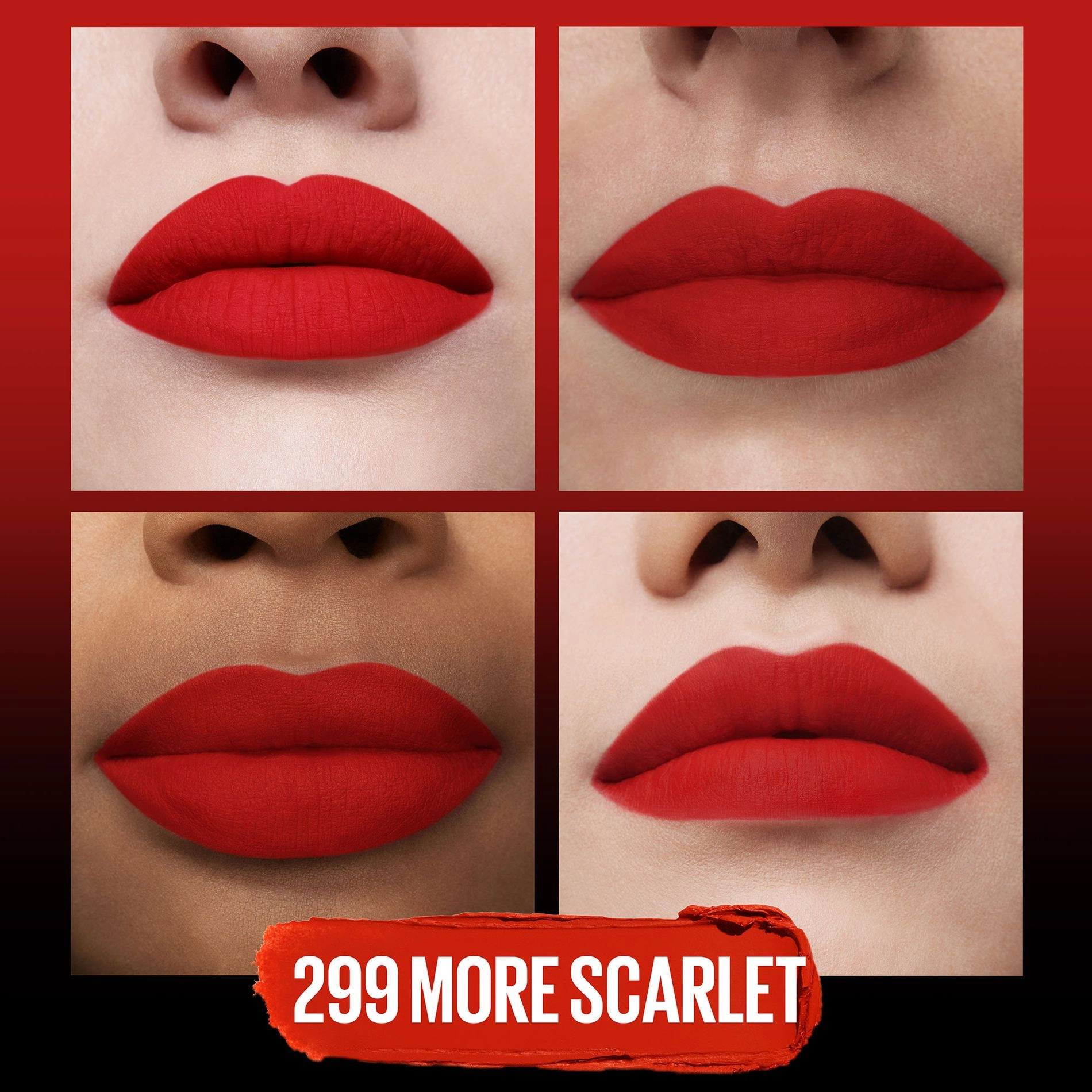 Maybelline New York Матова помада для губ Color Sensational Ultimatte 299 More Scarlet, 6 г - фото N4