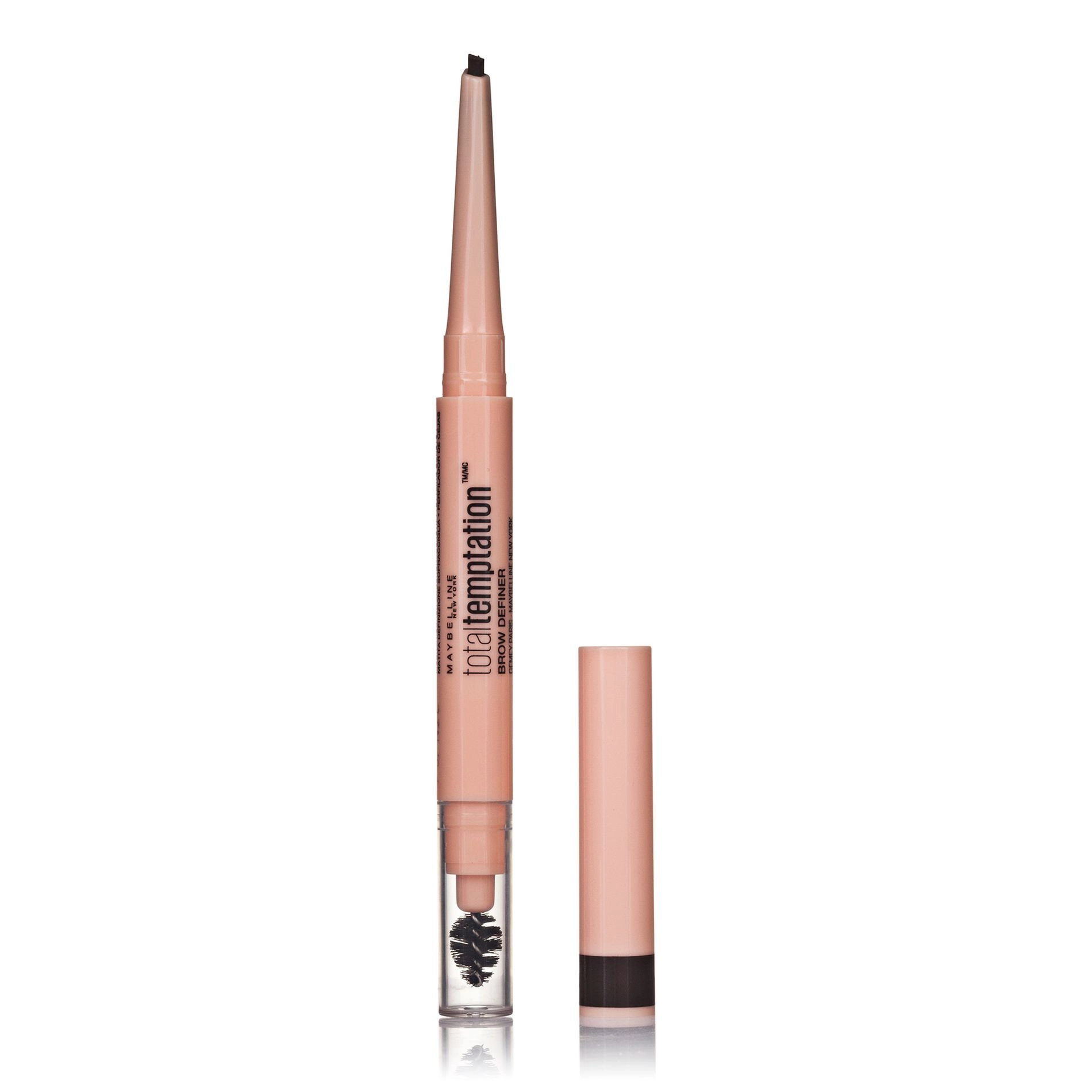 Maybelline New York Карандаш для бровей Total Temptation Brow Definer 130 Deep Brown, с щеточкой, 5 г - фото N1