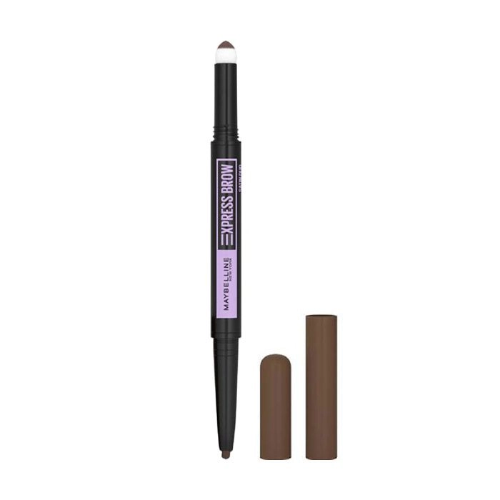 Maybelline New York Олівець-тіні для брів Express Brow Satin Duo 02 Medium Brown, 0.71 г - фото N1