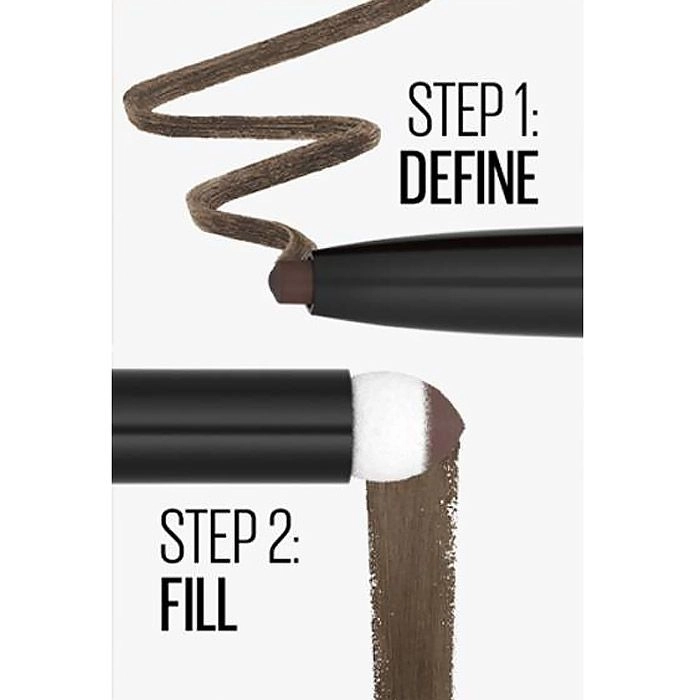 Maybelline New York Олівець-тіні для брів Express Brow Satin Duo 02 Medium Brown, 0.71 г - фото N4