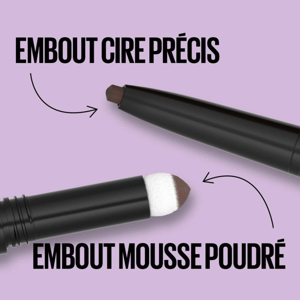 Maybelline New York Олівець-тіні для брів Express Brow Satin Duo 025 Brunette, 0.71 г - фото N3