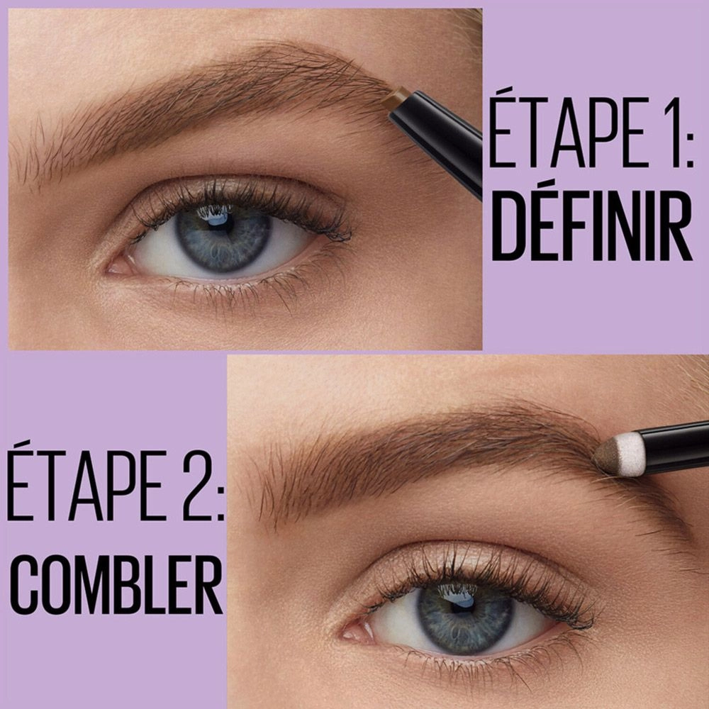 Maybelline New York Олівець-тіні для брів Express Brow Satin Duo 05 Black Brown, 0.71 г - фото N3