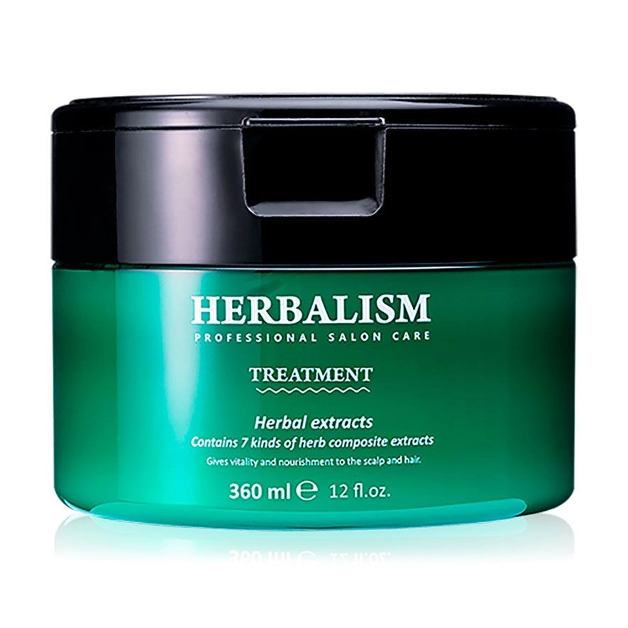 Маска проти випадіння волосся для чутливої шкіри голови з трав'яними екстрактами та амінокислотами - La'dor Herbalism Treatment, 360 мл - фото N1