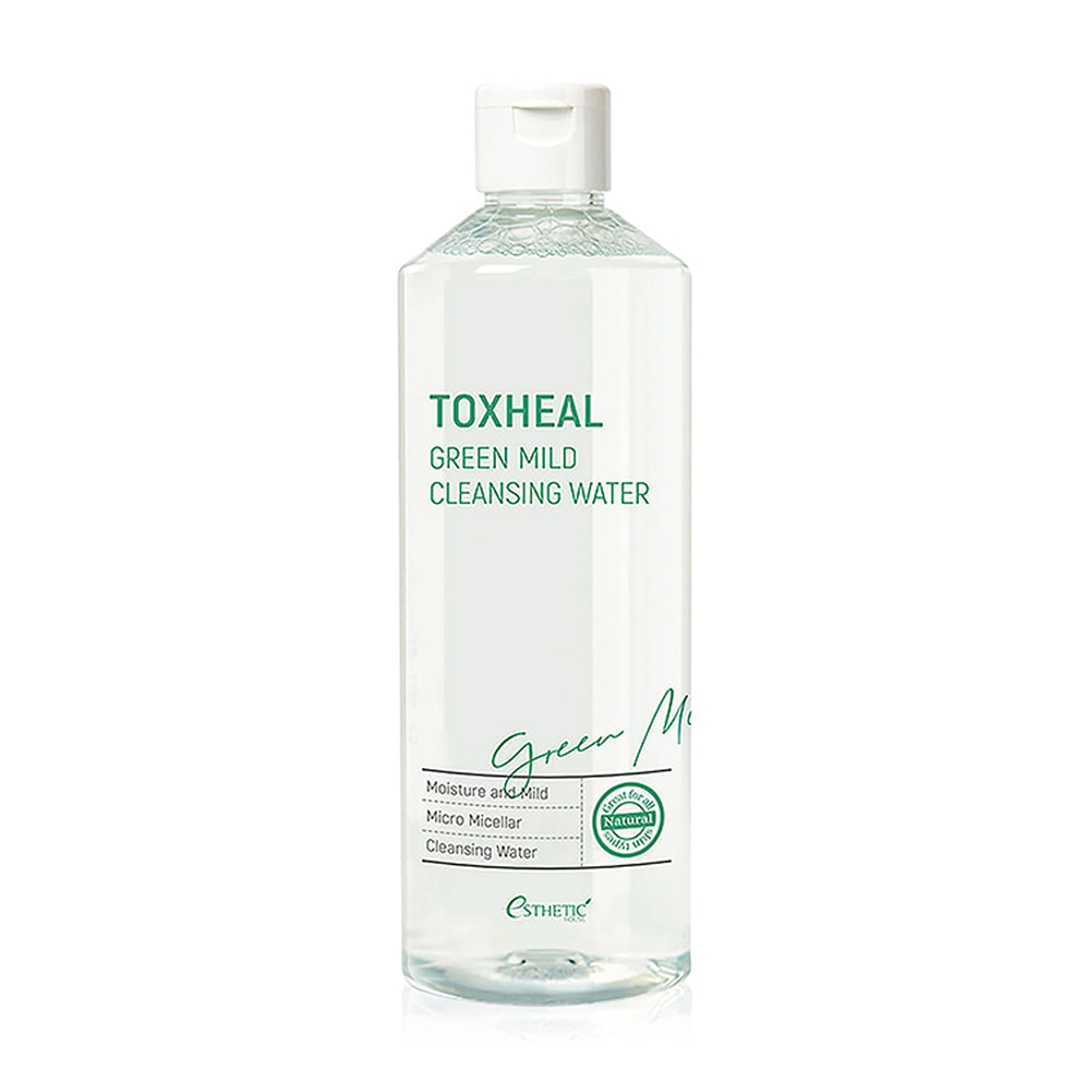 Esthetic House Жидкость для снятия макияжа Toxheal Green Mild Cleansing Water, 530 мл - фото N1