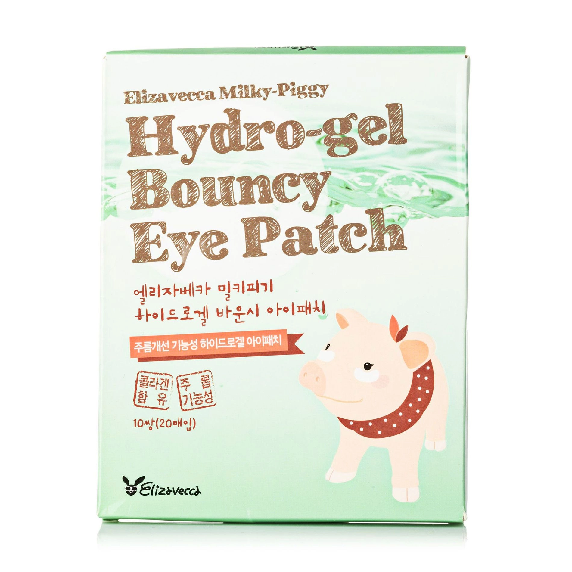 Elizavecca Гидрогелевые патчи под глаза Face Care Milky Piggy Hydro-gel Bouncy Eye Patch, 20 шт - фото N1