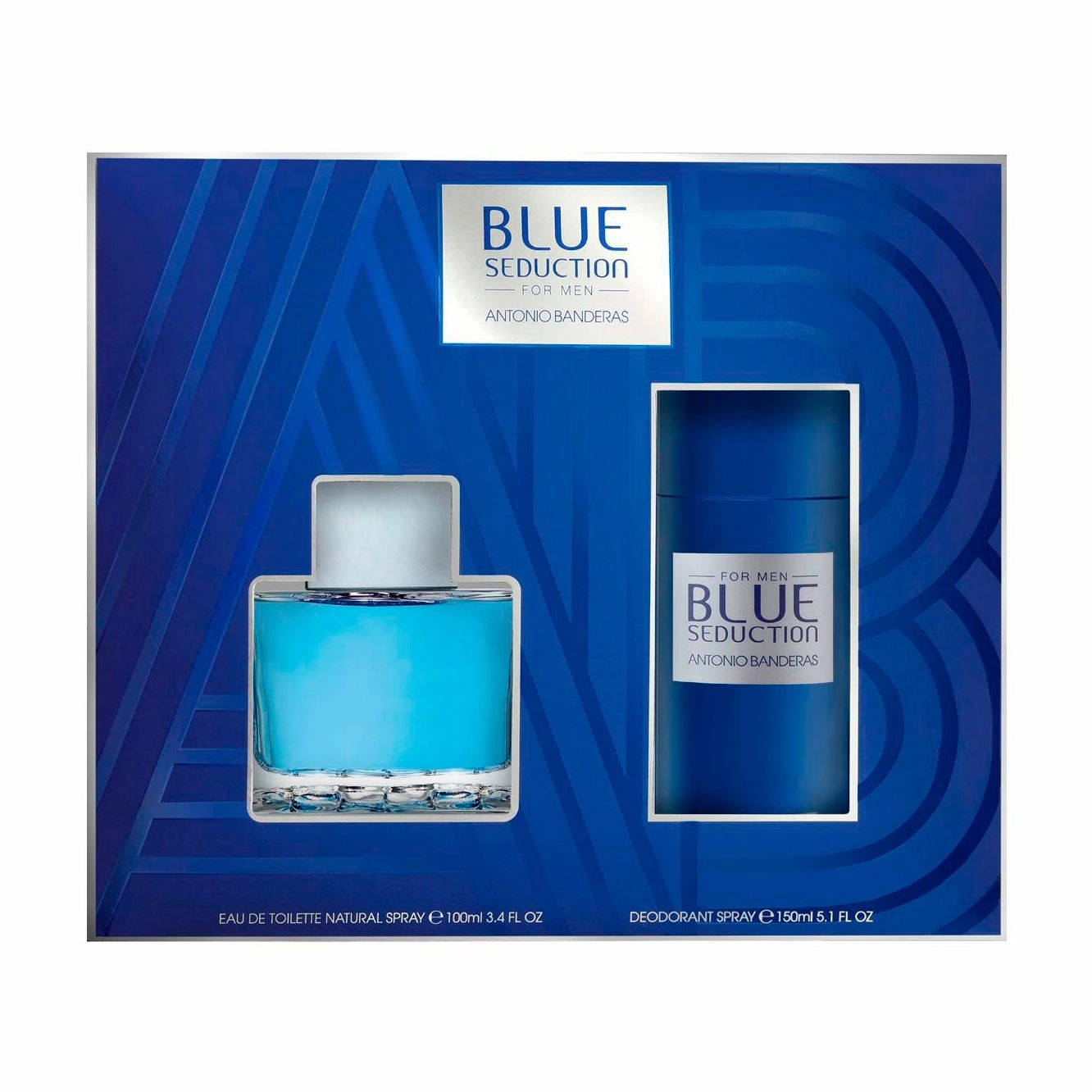Antonio Banderas Набор Blue Seduction Man мужской (туалетная вода 100мл + дезодорант 150мл) - фото N1