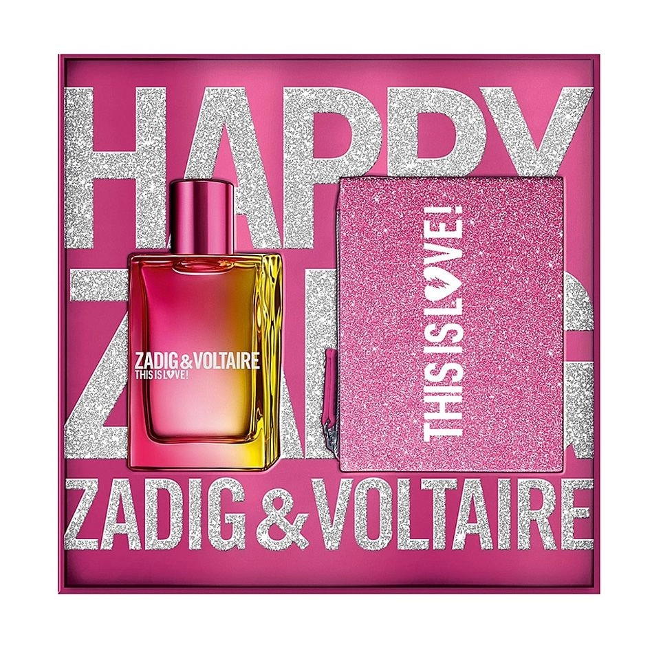 Zadig & Voltaire Парфюмированный набор женский This Is Love (парфюмированная вода, 50 мл + косметичка) - фото N1