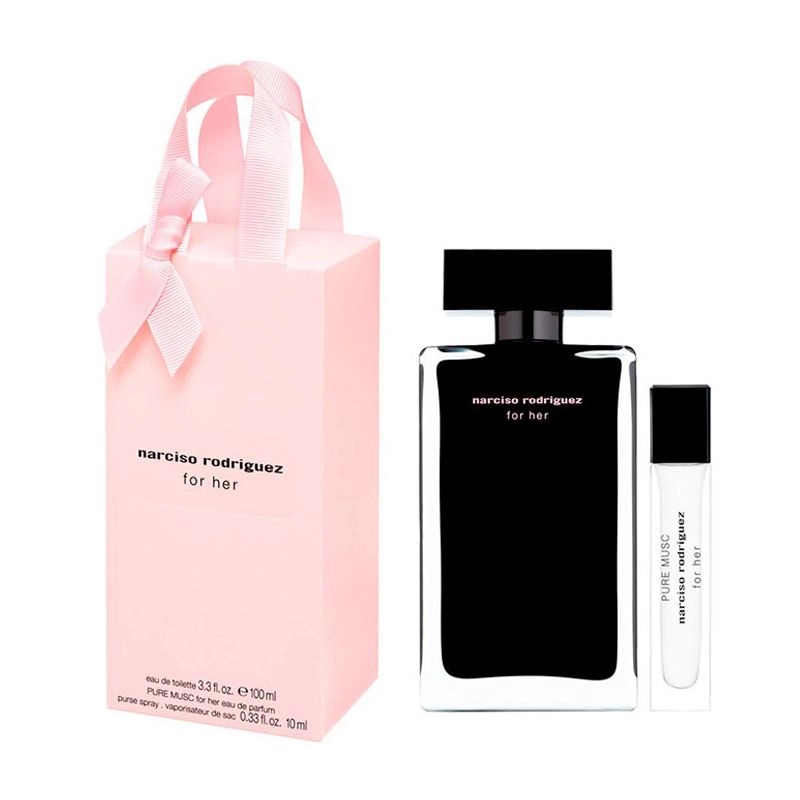 Narciso Rodriguez Парфюмированный набор женский For Her (туалетная вода, 100 мл + парфюмированная вода, 10 мл) - фото N1