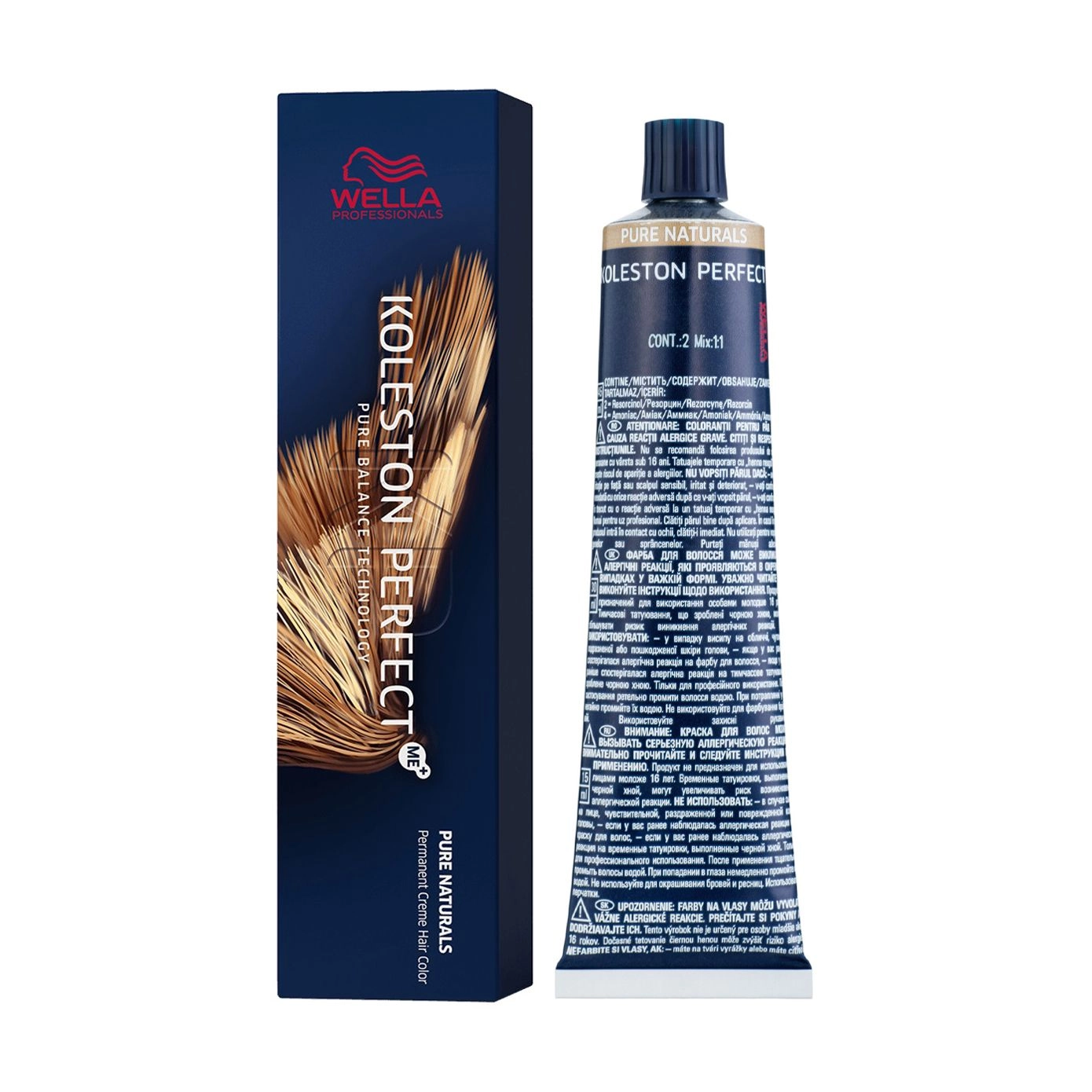 Wella Professionals Стойкая крем-краска для волос Koleston Perfect Pure Naturals 4/00, 60 мл - фото N1