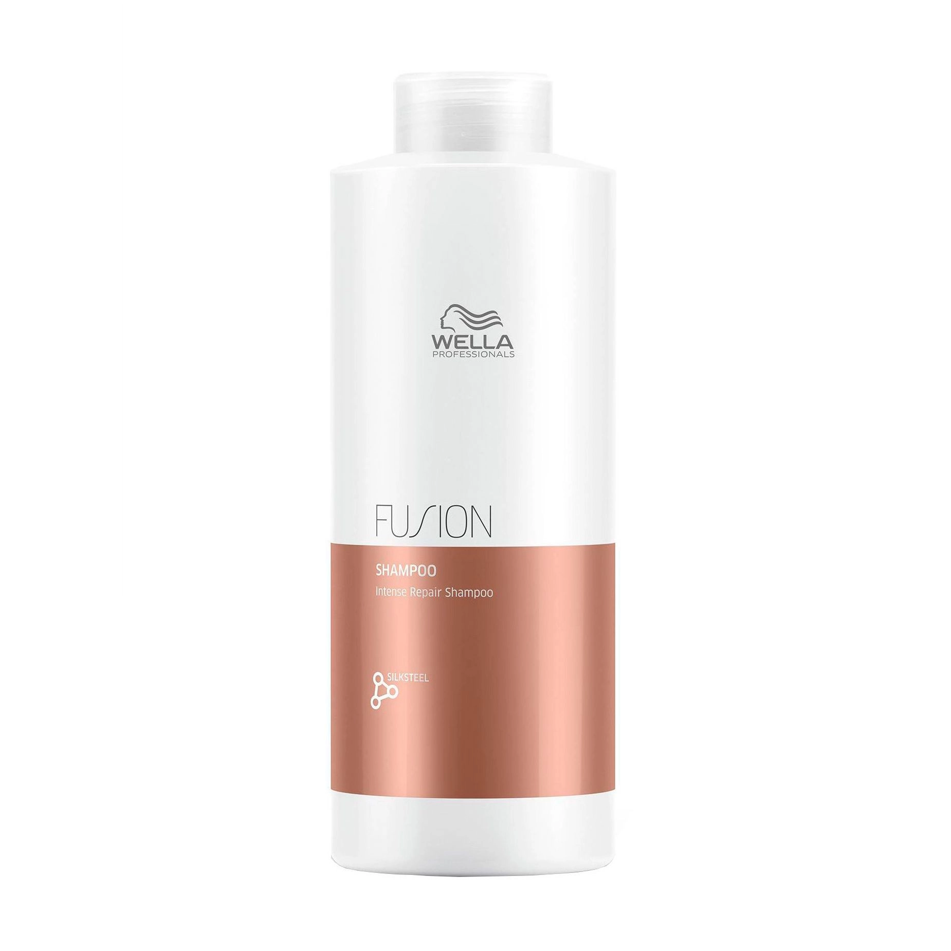 Интенсивный восстанавливающий шампунь для поврежденных волос с аминокислотами шелка, - WELLA Fusion Intense Repair Shampoo, 1000 мл - фото N1