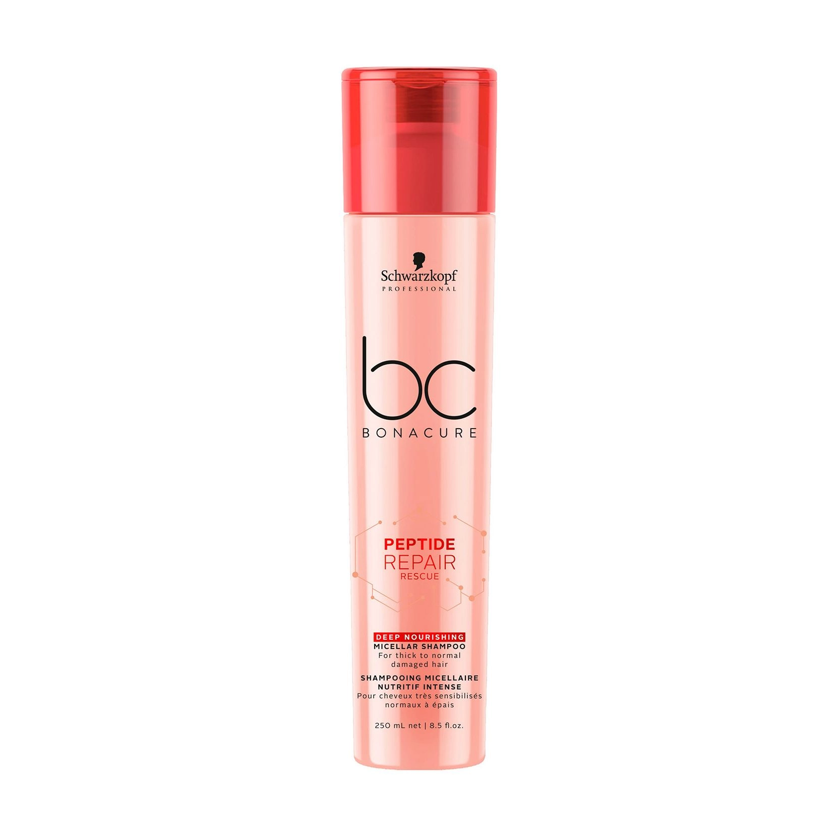 Schwarzkopf Professional Міцелярний шампунь для інтенсивного живлення волосся BC Bonacure BC Peptide Repair Rescue Deep Nourishing Micellar Shampoo, 250 мл - фото N1