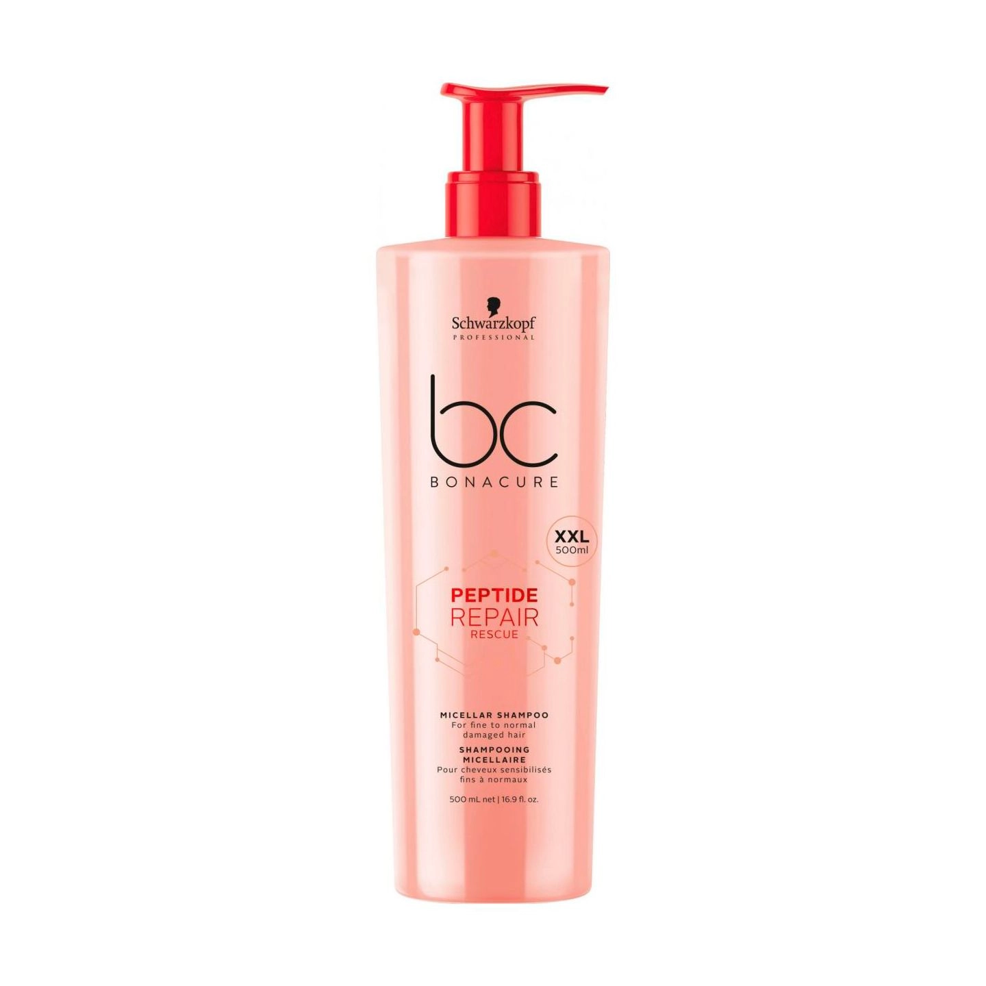 Schwarzkopf Professional Відновлювальний шампунь BC Bonacure Peptide Repair Rescue Micellar Shampoo для тонкого та нормального волосся, 500 мл - фото N1