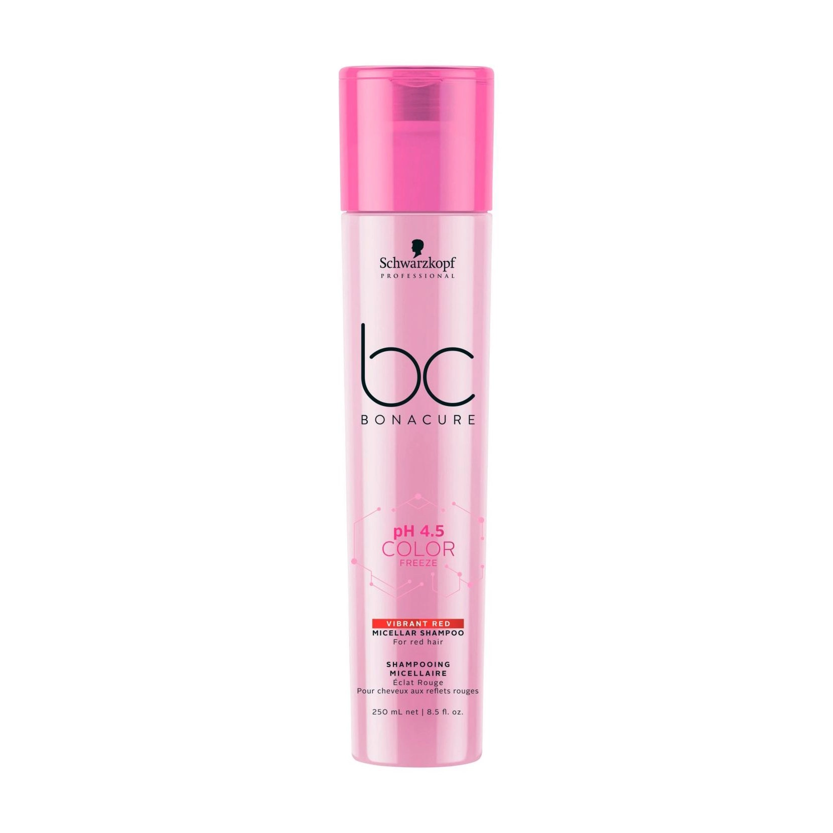Schwarzkopf Professional Шампунь BC Bonacure pH 4.5 Color Freeze Vibrant Red Micellar Shampoo пігментований, для червоних відтінків волосся, 250 мл - фото N1