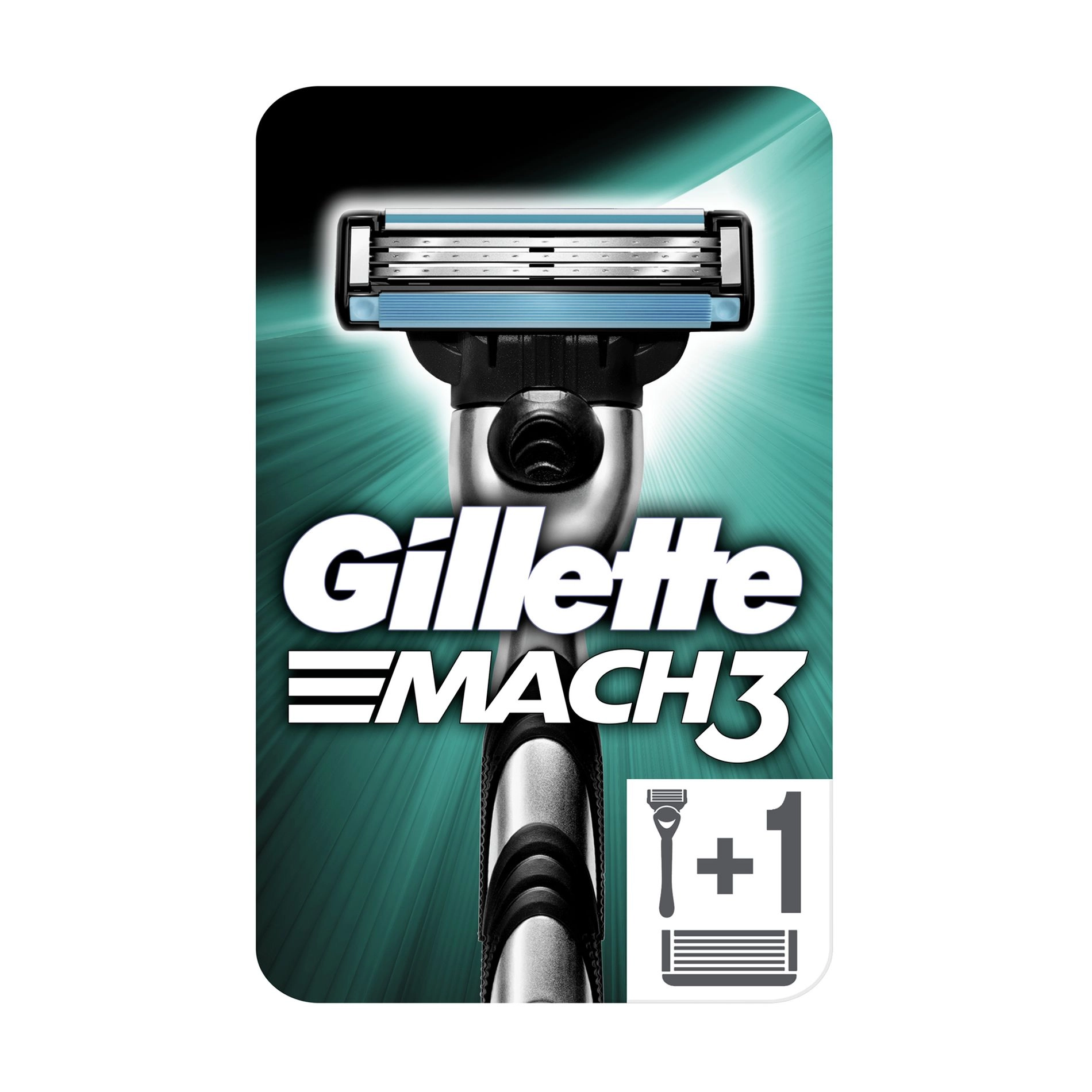 Gillette Бритва Mach3 с 2 сменными картриджами, мужская - фото N1