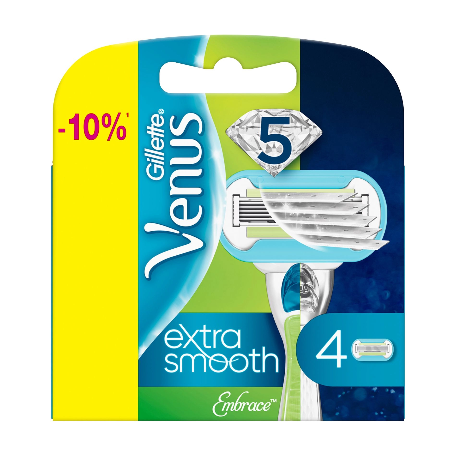 Сменные картриджи для бритья - Gillette Venus Extra Smooth Embrace жіночі, 4 шт - фото N3