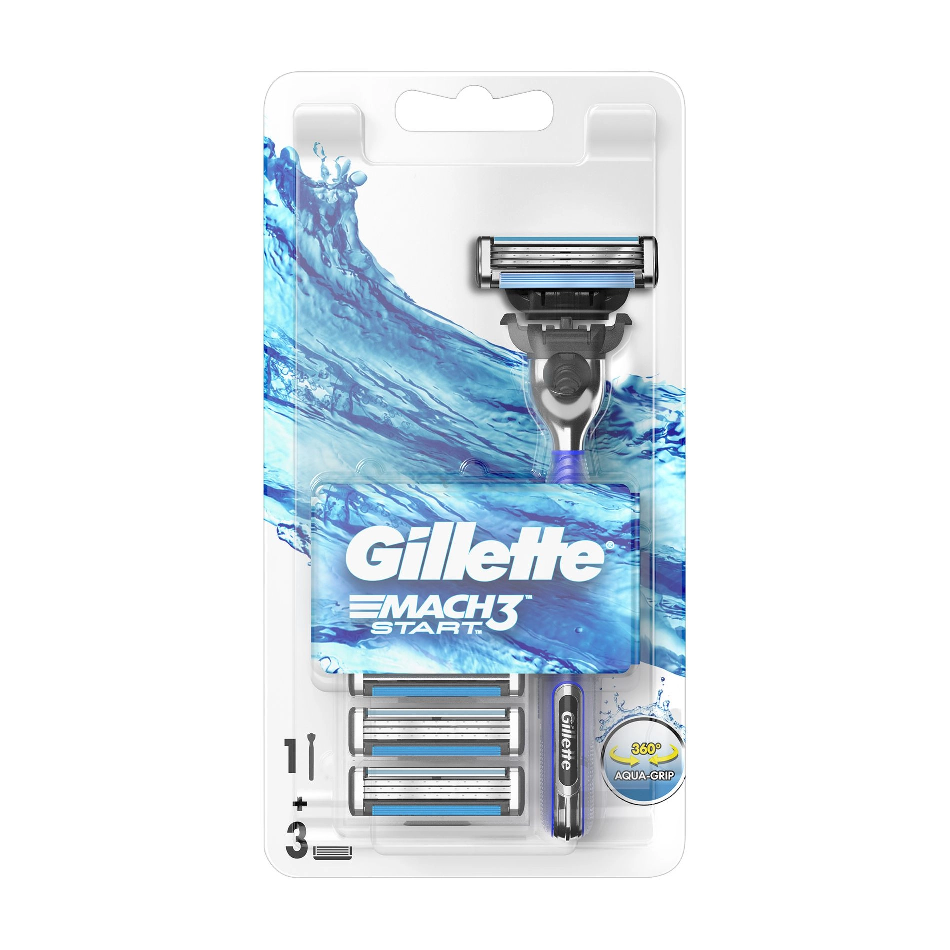 Gillette Бритва Mach3 Start с 3 сменными картриджами, мужская - фото N2