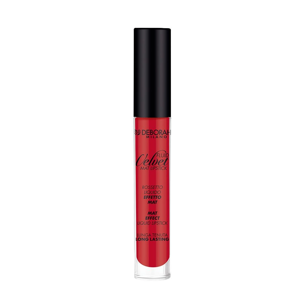 Deborah Матова рідка помада для губ Fluid Velvet Mat Lipstick 06 Iconic Red, 8 мл - фото N1