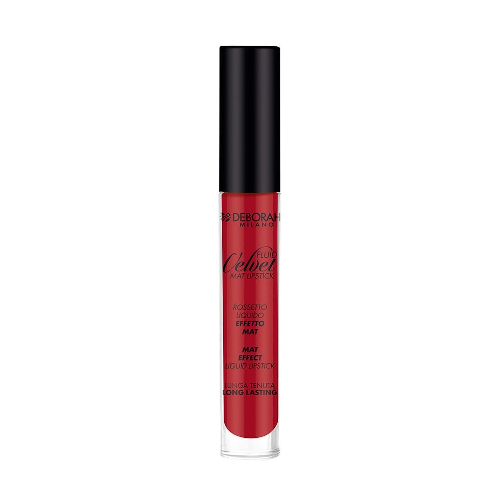 Deborah Матова рідка помада для губ Fluid Velvet Mat Lipstick 07 Fire Red, 8 мл - фото N1