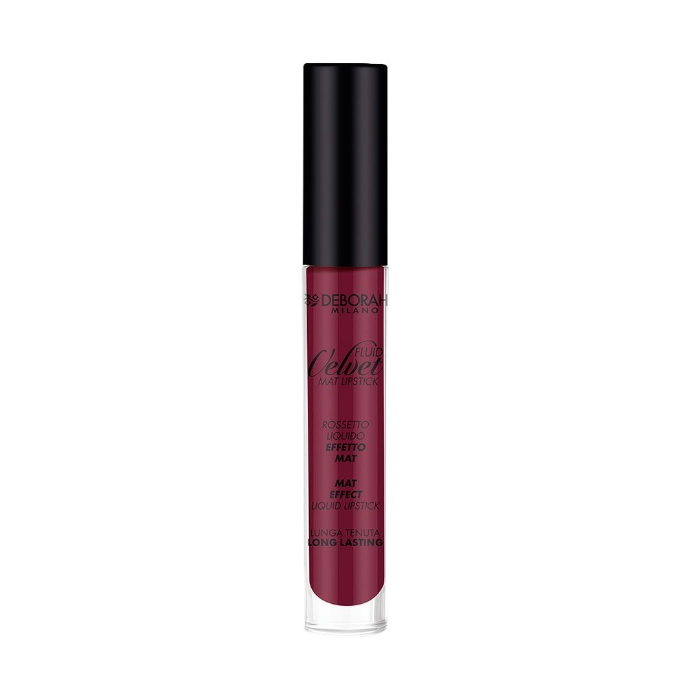 Deborah Матовая жидкая помада для губ Fluid Velvet Mat Lipstick 09 Purple Wine, 8 мл - фото N1