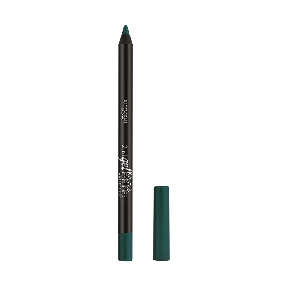 Deborah Косметический карандаш для глаз 2 in 1 Kajal & Eyeliner Gel 04 Green, 2,4 г - фото N1