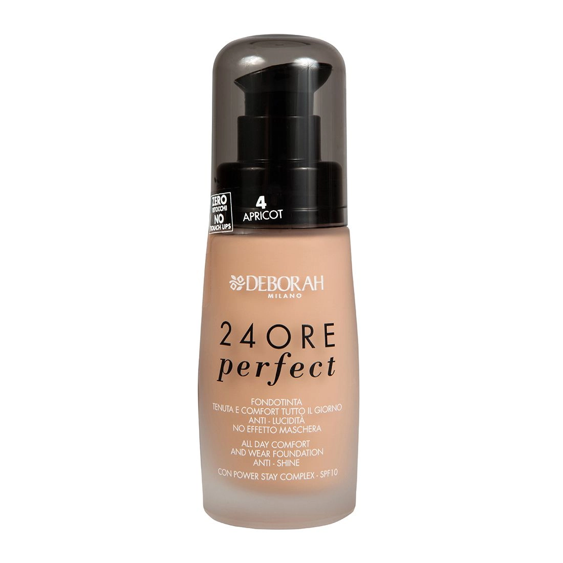 Deborah Тональная основа для лица 24Ore Perfect Foundation 04 Apricot, 30 мл - фото N1