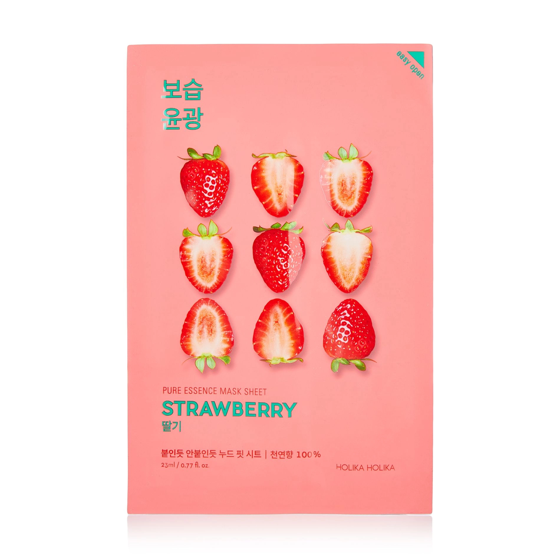 Holika Holika Освежающая тканевая маска для лица Pure Essence Mask Strawberry Клубника, 23 мл - фото N1