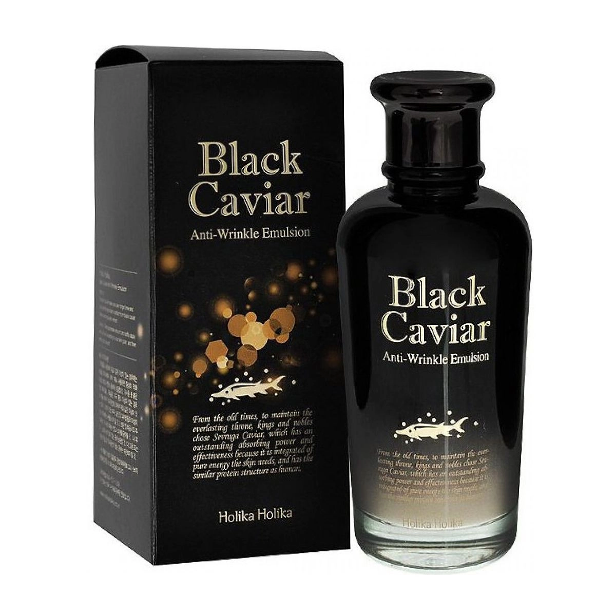 Holika Holika Лифтинг эмульсия для лица Black Caviar Antiwrinkle Emulsion с экстрактом черной икры, 120 мл - фото N1