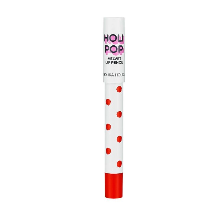 Holika Holika Матова помада-олівець для губ Holi Pop Velvet Lip Pencil OR03 Pomegranate, 1.7 г - фото N1