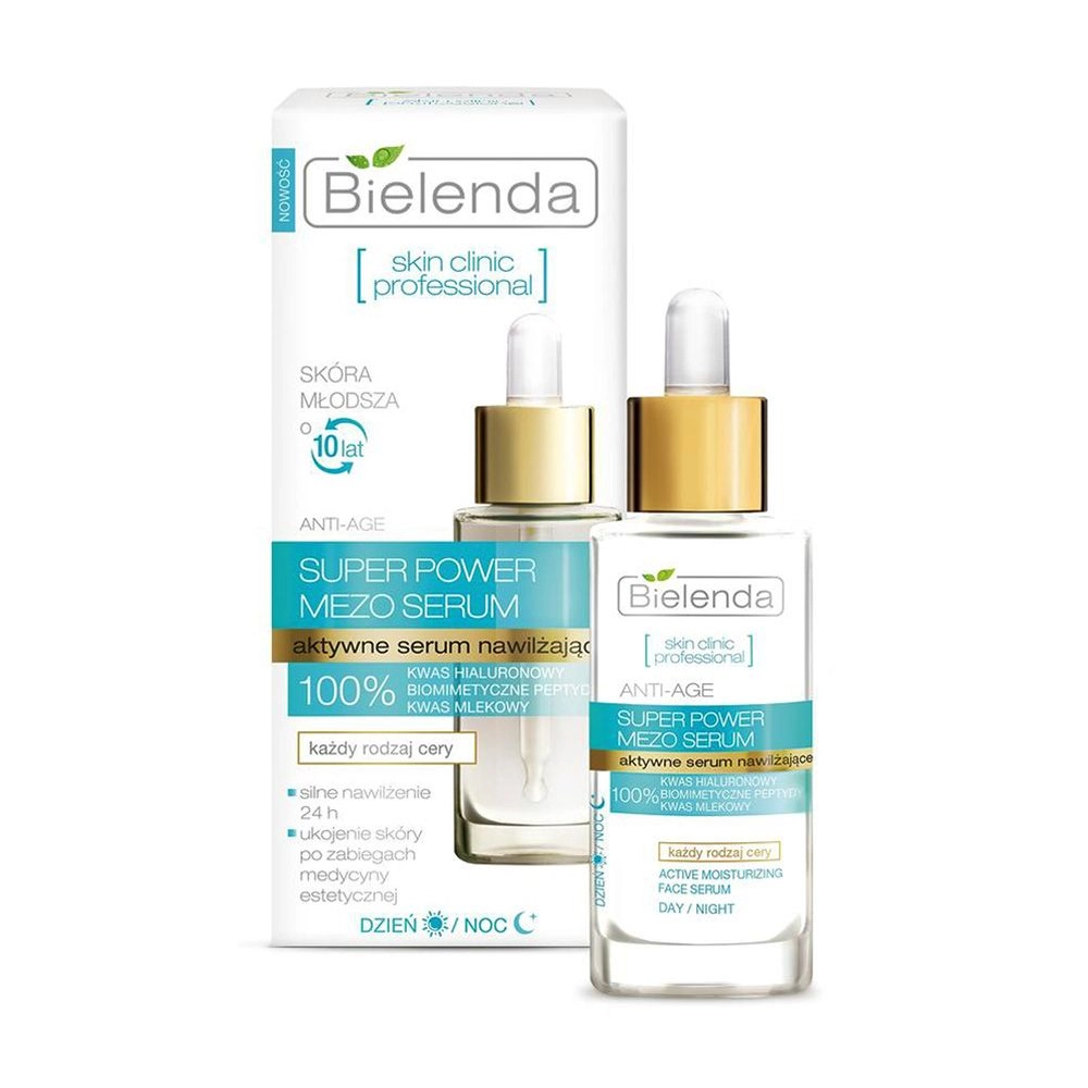 Сыворотка для лица увлажняющая с гиалуроновой кислотой - Bielenda Skin Clinic Professional Mezo Serum Anti-age, 30 мл - фото N3