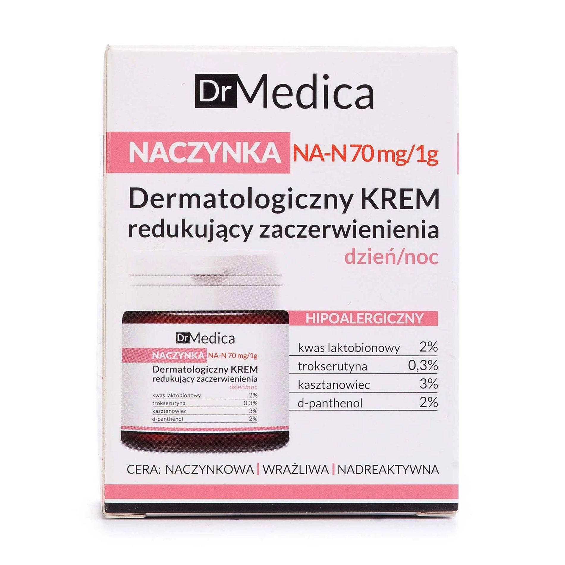 Bielenda Крем Dr Medica Купероз день/ніч дерматологічний зменшуючий покрасніння гіпоалергенний, 50мл - фото N1