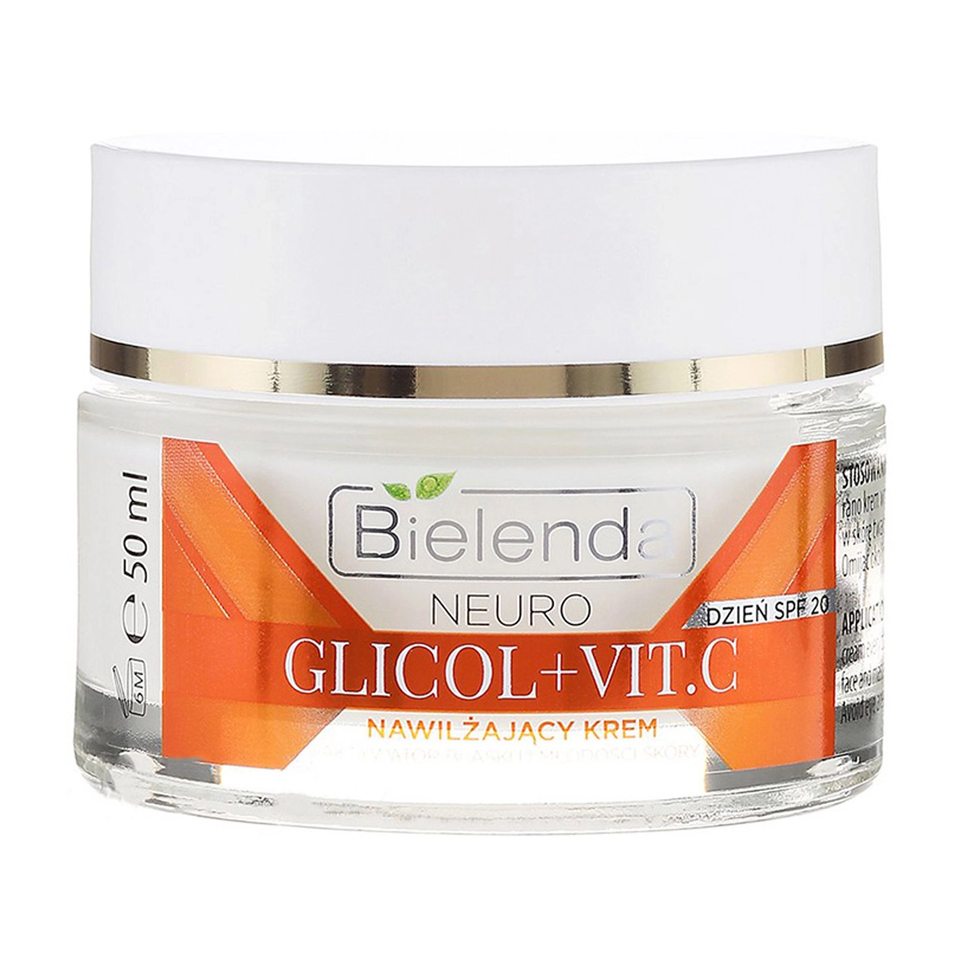 Bielenda Крем для лица NEURO GLICOL + VIT C Увлажняющий активатор блеска и молодости кожи SPF 20 дня, 50мл - фото N2