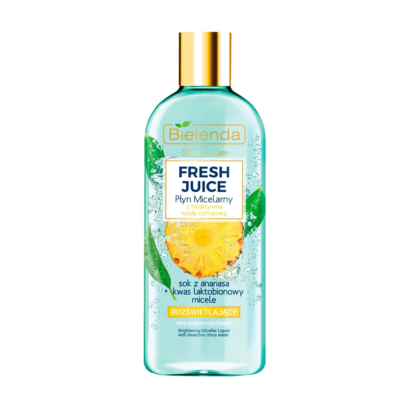 Bielenda Міцелярна рідина для обличчя Fresh juice освітлююча, ананас, 500 мл - фото N1
