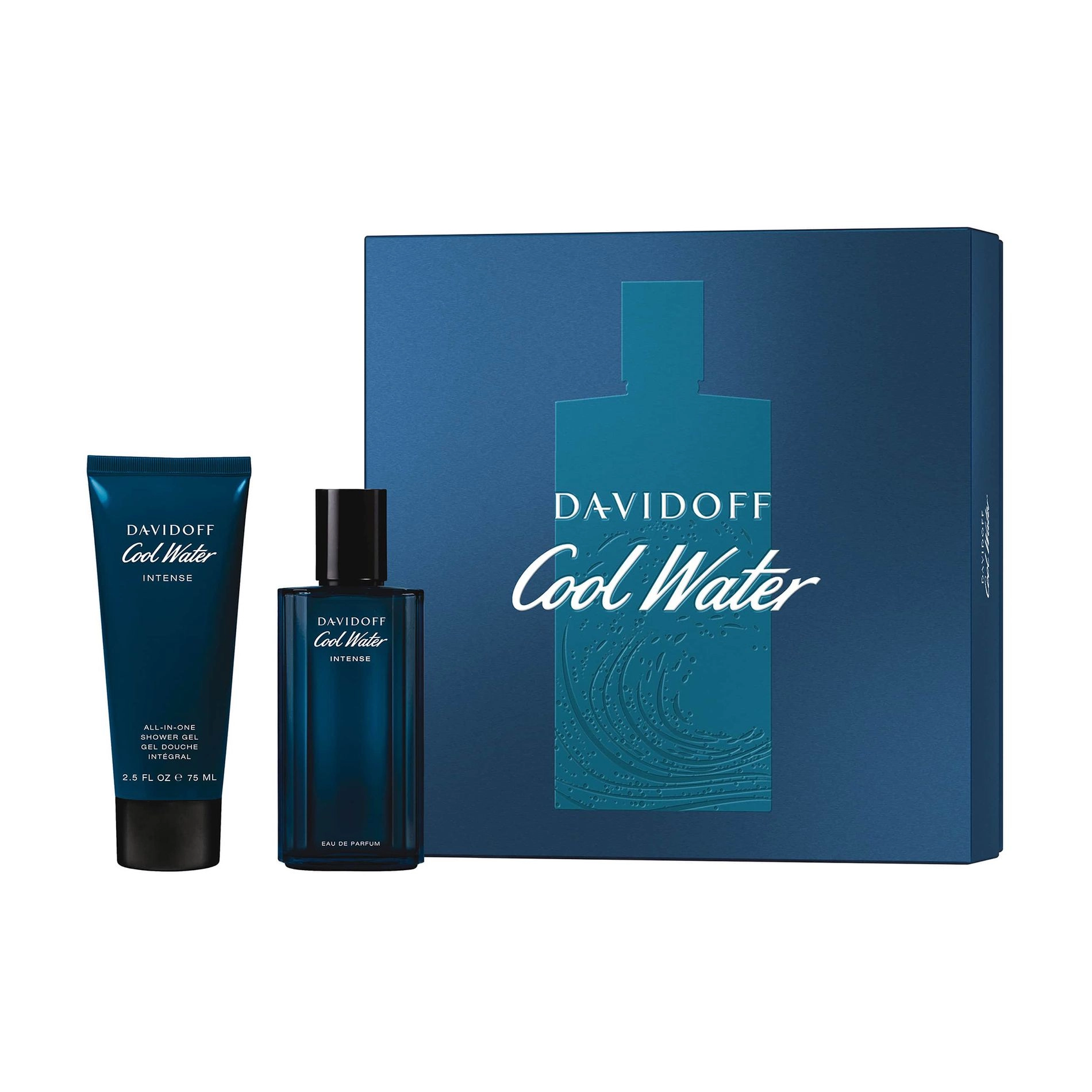 Davidoff Парфюмированный набор мужской Cool Water Intense (парфюмированная вода, 75 мл + гель для душа, 75 мл) - фото N1