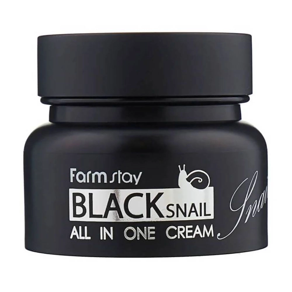 Багатофункціональний крем для обличчя з муцином чорного равлика - FarmStay All-In-One Black Snail Cream, 100 мл - фото N1