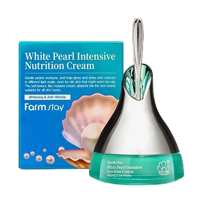 FarmStay Інтенсивний живильний крем White Pearl Intensive Nutrition Cream з екстрактом білих перлів, 50 г - фото N2