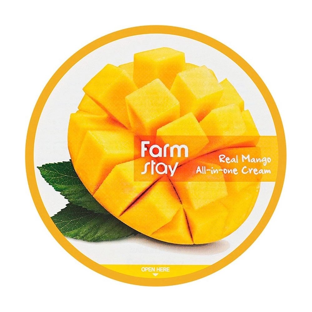 FarmStay Універсальний крем для обличчя і тіла Real Mango All-In-One Cream з екстрактом манго, 300 мл - фото N1