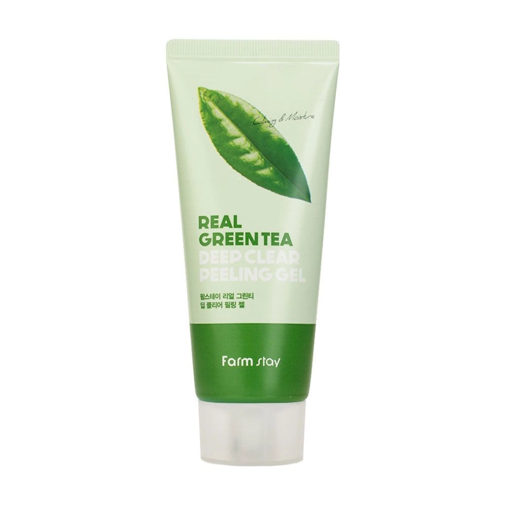 FarmStay Пілінг-гель для обличчя Real Green Tea Deep Clear Peeling Gel з екстрактом зеленого чаю, 100 мл - фото N1