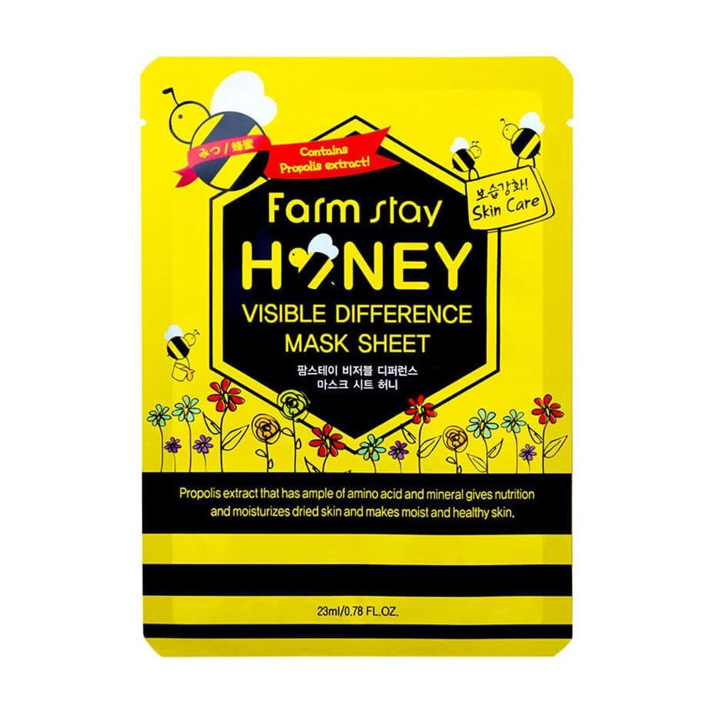 FarmStay Тканинна маска для обличчя Farm Stay Visible Difference Mask Sheet Honey з медом, 23 мл - фото N1