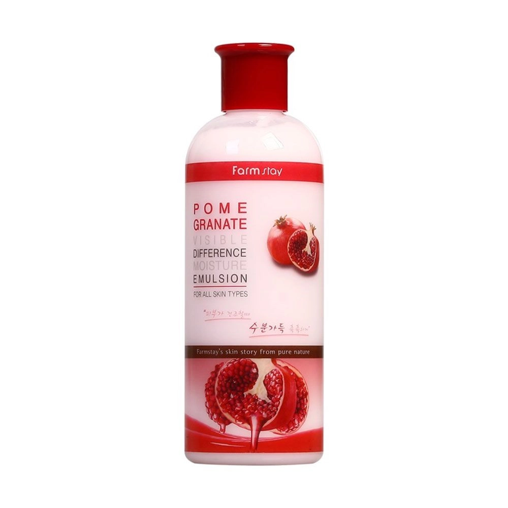 FarmStay Зволожувальна емульсія для обличчя Visible Difference Moisture Emulsion Pomegranate з екстрактом гранату, 350 мл - фото N1