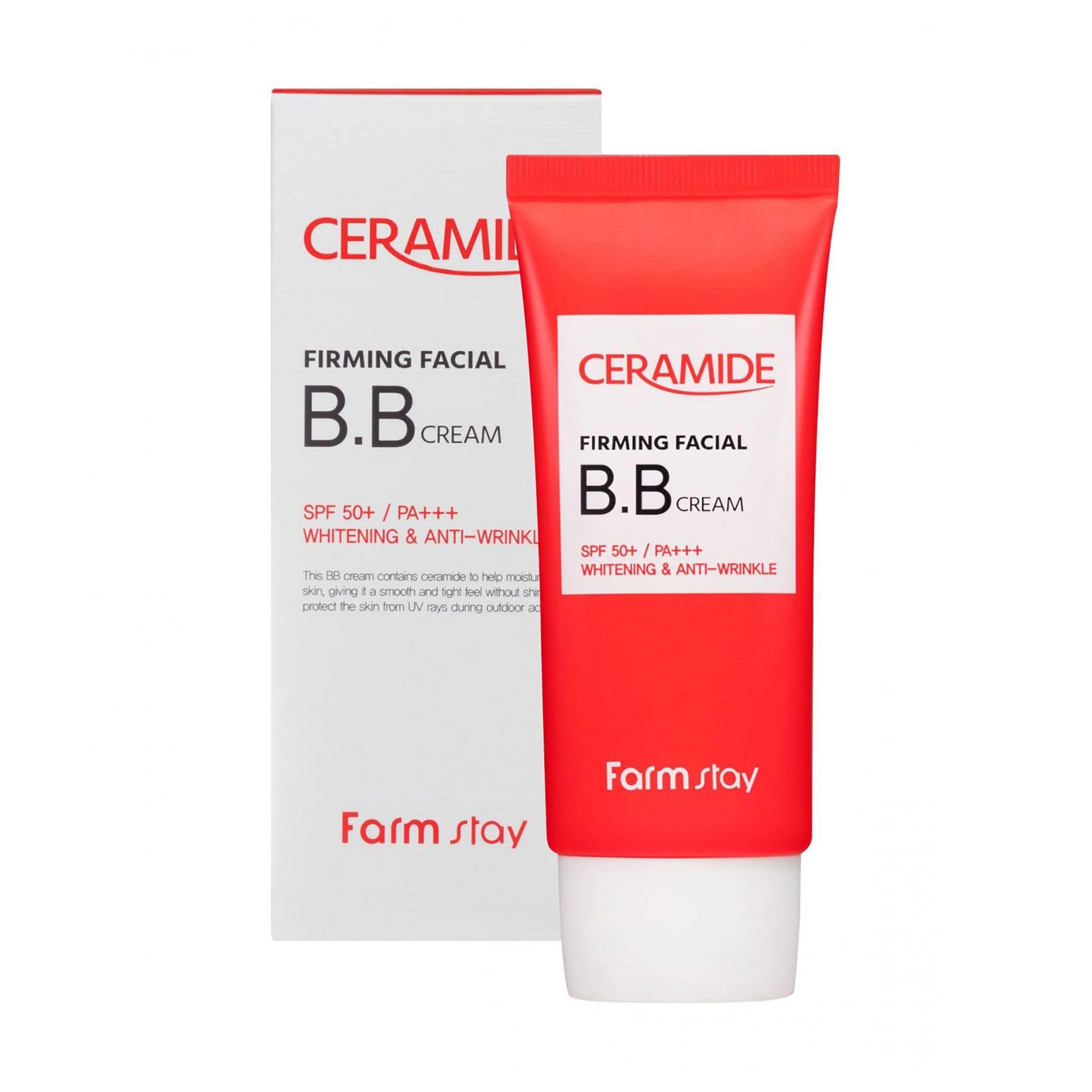 FarmStay Зміцнювальний BB-крем для обличчя Ceramide Firming Facial BB Cream SPF 50 з керамідами, 50 мл - фото N1